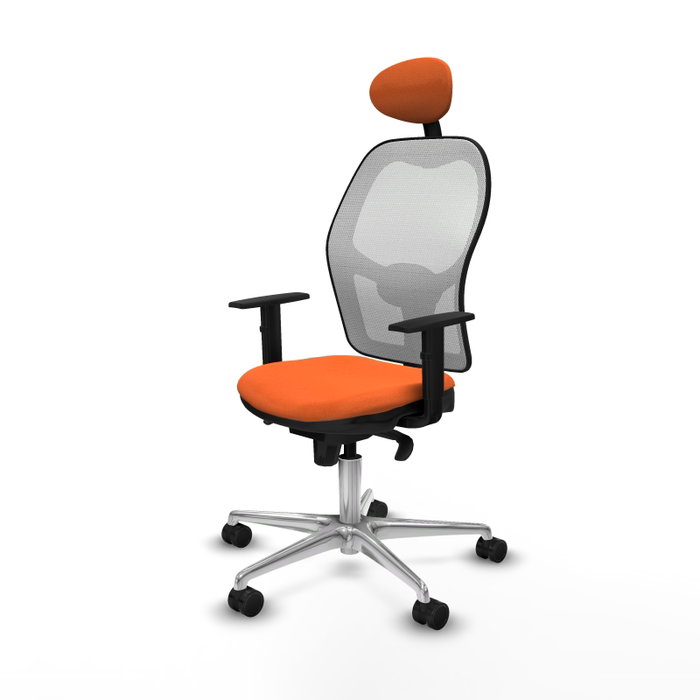 PIQUERAS Y CRESPO Silla de oficina Jorquera Naranja y Blanco
