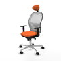 PIQUERAS Y CRESPO Silla de oficina Jorquera Naranja y Blanco