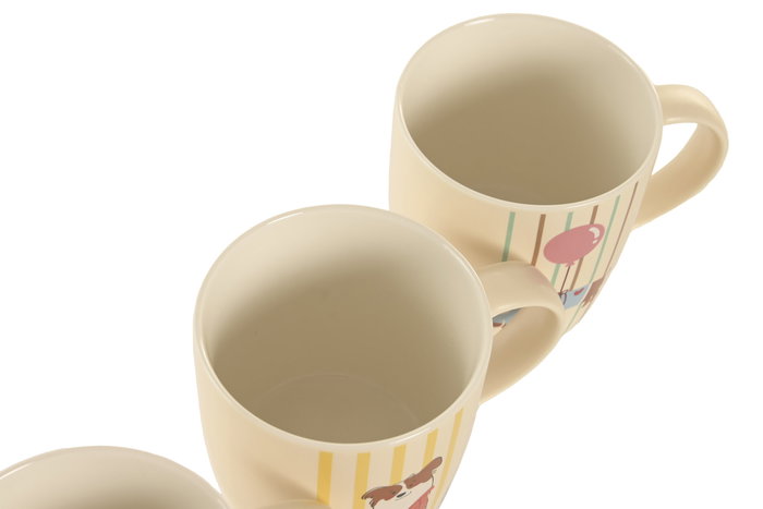 DKD Home Decor Mug Scandi Multicolor 365ml 12 Unidades DKD Home Decor Mug Scandi Multicolor 365ml 12 Unidades
