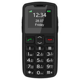 Beafon SL230 Teléfono para Personas Mayores - Negro, Pantalla 4.5 cm (1.77"), Batería 1000 mAh, Bluetooth, Radio FM, USB Tipo C, Desbloqueado