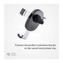 SBS Soporte Gravity para Smartphone con Clip para Rejilla de Ventilación, Negro