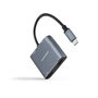 Nanocable Conversor USB-C a 2xHDMI/USB 2.0/PD Gris, 15 cm