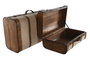 DKD Home Decor Baul Alpino Marron Beige 37 x 24 x 60 cm Set de 2