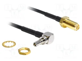 DeLOCK 88465 Cable de señal RP-SMA hembra a CRC-9 90° 200 mm