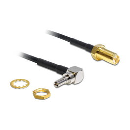 DeLOCK 88465 Cable de señal RP-SMA hembra a CRC-9 90° 200 mm