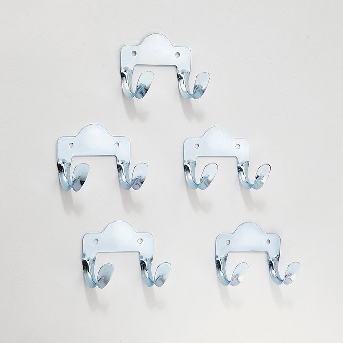 Mottez Gancho doble de metal, 7,4 x 6 x 4,8 cm, pack de 5 unidades Mottez Gancho doble de metal, 7,4 x 6 x 4,8 cm, pack de 5 unidades