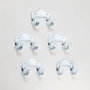 Mottez Gancho doble de metal, 7,4 x 6 x 4,8 cm, pack de 5 unidades