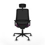 PIQUERAS Y CRESPO Silla de oficina Mardos con mecanismo Sincro/Traslack, Morado/Negro