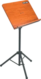 QUIKLOK Soporte Atril Orquesta Madera y Acero Negro, Altura Regulable, Soporte de Suelo