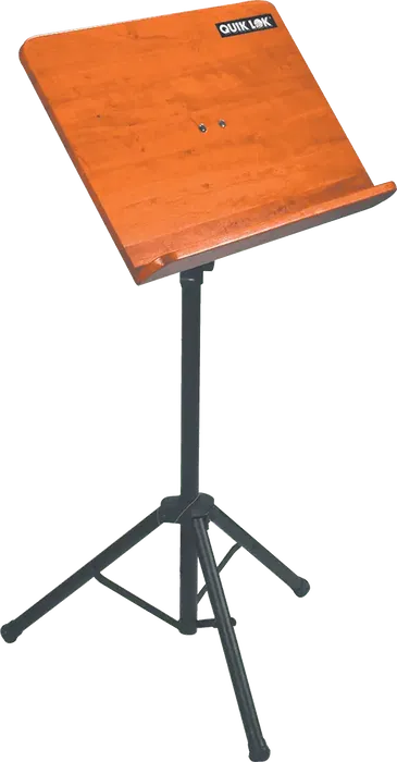QUIKLOK Soporte Atril Orquesta Madera y Acero Negro, Altura Regulable, Soporte de Suelo