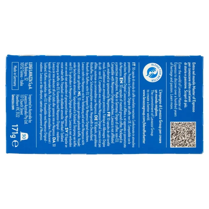 Lavazza Crema e Gusto Cápsulas de Café - Tueste Medio, Intensidad 12/13, Compatible Nespresso, 30 Unidades