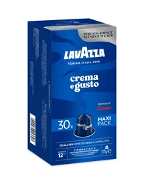 Lavazza Crema e Gusto Cápsulas de Café - Tueste Medio, Intensidad 12/13, Compatible Nespresso, 30 Unidades