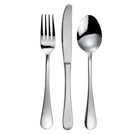 COMAS Nordic Cuchillo Pastel - Cuchillo de Cubertería en Acero Inoxidable 18/10, Largo 210 mm, Grosor 2 mm, Diseño Minimalista (Set de 12)