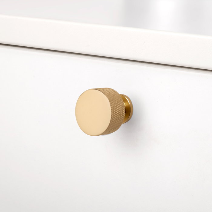 Emuca Lote de 10 pomos para mueble Argos, diámetro 30mm, Aluminio, Oro Emuca Lote de 10 pomos para mueble Argos, diámetro 30mm, Aluminio, Oro