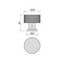 Emuca Lote de 10 pomos para mueble Argos, diámetro 30mm, Aluminio, Oro