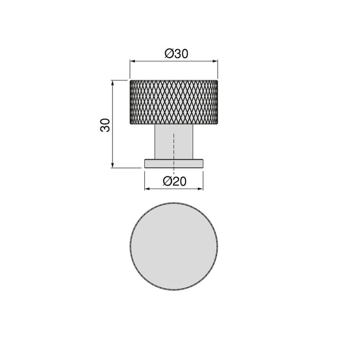 Emuca Lote de 10 pomos para mueble Argos, diámetro 30mm, Aluminio, Oro