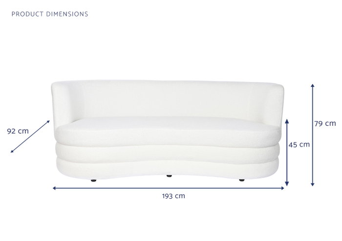 DKD Home Decor Sofá Blanco 193 x 92 x 79 cm DKD Home Decor Sofá Blanco 193 x 92 x 79 cm