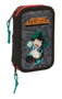 Safta Plumier Escolar My Hero Academia Doble Cremallera 28 Piezas 40x125x195 mm