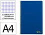 Liderpapel Cuaderno espiral Smart A4 tapa blanda 80 hojas 75gr cuadro 4mm con margen color azul oscuro