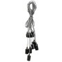 Home Deco Light Lámpara Araña Luminaire 7 Bombillas E27 Casquillo d.10 cm Cable Tejido Moderno