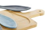DKD Home Decor Set de Aperitivos Loving Home Peces de Porcelana y Bambú 36x18x1,3 cm