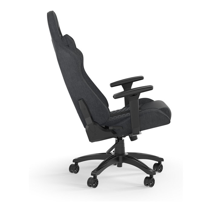 Corsair TC100 RELAXED Silla Gaming Ergonómica con Asiento y Respaldo Acolchados en Tela, Color Gris y Negro, Reposabrazos 2D Ajustables, Soporta 120 kg
