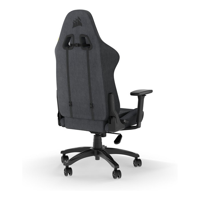 Corsair TC100 RELAXED Silla Gaming Ergonómica con Asiento y Respaldo Acolchados en Tela, Color Gris y Negro, Reposabrazos 2D Ajustables, Soporta 120 kg