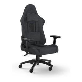 Corsair TC100 RELAXED Silla Gaming Ergonómica con Asiento y Respaldo Acolchados en Tela, Color Gris y Negro, Reposabrazos 2D Ajustables, Soporta 120 kg