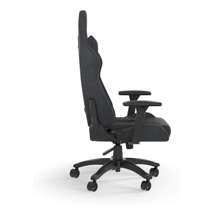 Corsair TC100 RELAXED Silla Gaming Ergonómica con Asiento y Respaldo Acolchados en Tela, Color Gris y Negro, Reposabrazos 2D Ajustables, Soporta 120 kg