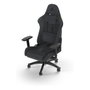 Corsair TC100 RELAXED Silla Gaming Ergonómica con Asiento y Respaldo Acolchados en Tela, Color Gris y Negro, Reposabrazos 2D Ajustables, Soporta 120 kg