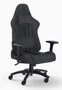 Corsair TC100 RELAXED Silla Gaming Ergonómica con Asiento y Respaldo Acolchados en Tela, Color Gris y Negro, Reposabrazos 2D Ajustables, Soporta 120 kg