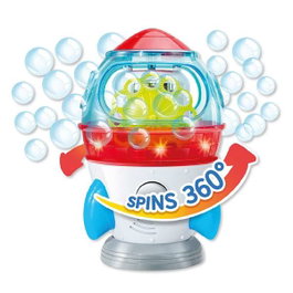 JugaToys Máquina lanza pompas Cohete con Giro 360º, luces y sonidos