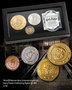 The Noble Collection Réplica Monedas Gringotts Harry Potter Chapadas en Oro, Plata y Cobre con Certificado