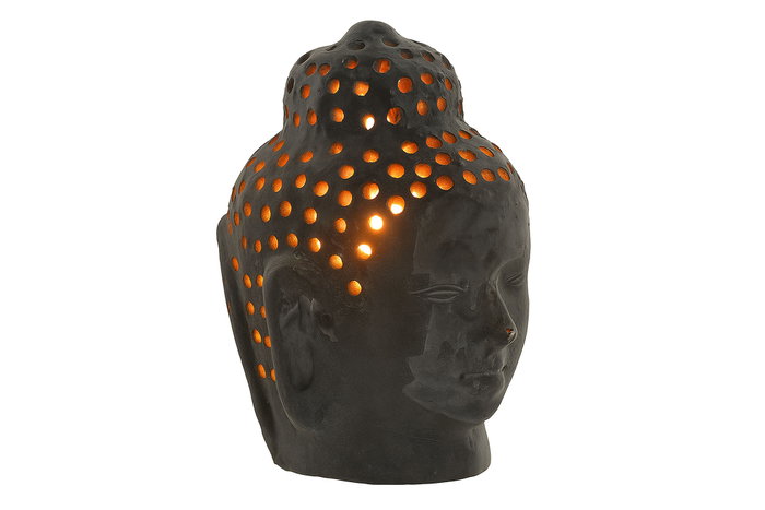 DKD Home Decor Portavelas de Terracota Buda