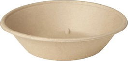 Duni Classic Bol 2 Taza Take Away de Fibra de Caña de Azúcar, 19.4 cm de Diámetro x 4.8 cm de Alto, Capacidad 80 cl, Apilable y Compostable, Lote de 320 Unidades