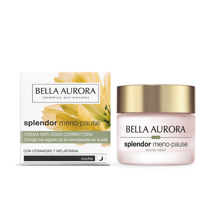Bella Aurora Crema de Noche Antienvejecimiento Menopause Splendor 50 ml - Regenera la Piel Durante el Sueño