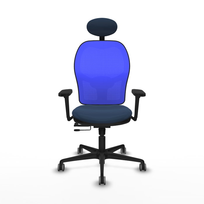 PIQUERAS Y CRESPO Silla de oficina Jorquera con mecanismo Sincro/Traslack, Azul marino y Azul PIQUERAS Y CRESPO Silla de oficina Jorquera con mecanismo Sincro/Traslack, Azul marino y Azul