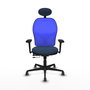 PIQUERAS Y CRESPO Silla de oficina Jorquera con mecanismo Sincro/Traslack, Azul marino y Azul