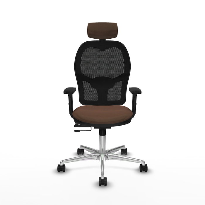 PIQUERAS Y CRESPO Silla de oficina Jorquera con mecanismo Sincro/Traslack, Marrón oscuro y Negro PIQUERAS Y CRESPO Silla de oficina Jorquera con mecanismo Sincro/Traslack, Marrón oscuro y Negro
