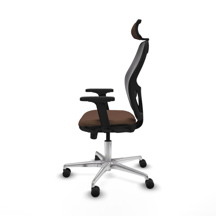 PIQUERAS Y CRESPO Silla de oficina Jorquera con mecanismo Sincro/Traslack, Marrón oscuro y Negro PIQUERAS Y CRESPO Silla de oficina Jorquera con mecanismo Sincro/Traslack, Marrón oscuro y Negro