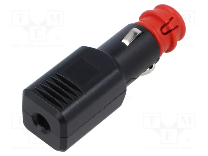 PRO CAR Enchufe de mechero de coche con borna de tornillo, 7,5A, negro PRO CAR Enchufe de mechero de coche con borna de tornillo, 7,5A, negro