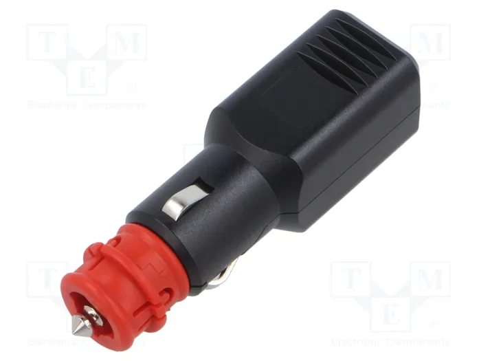 PRO CAR Enchufe de mechero de coche con borna de tornillo, 7,5A, negro PRO CAR Enchufe de mechero de coche con borna de tornillo, 7,5A, negro
