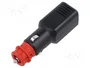 PRO CAR Enchufe de mechero de coche con borna de tornillo, 7,5A, negro