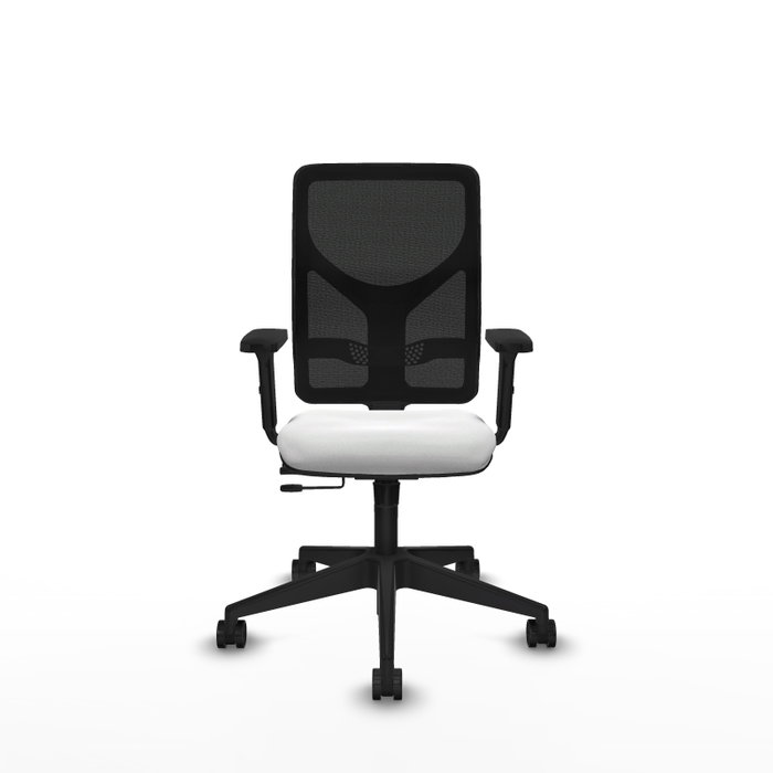 PIQUERAS Y CRESPO Silla de oficina Motilla con mecanismo Sincro/Traslack, Blanco/Negro