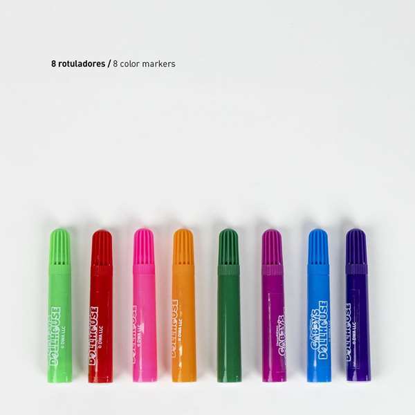 Cerdá Conjunto de Papelería Coloreable La Casa de Gabby Rosa 30x30x2.5cm para Niños 2-8 Años