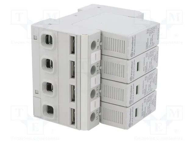 FINDER Limitador de sobretensiones Tipo 2 3+NPE 275V AC 20kA FINDER Limitador de sobretensiones Tipo 2 3+NPE 275V AC 20kA