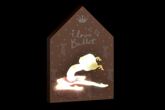 DKD Home Decor Decoración Luminosa LED Ballet Surtido Azul y Rosa