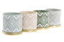 DKD Home Decor Maceta de Cemento con Plato 13x13x13 cm Surtida