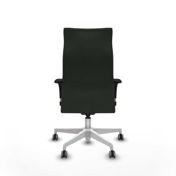 PIQUERAS Y CRESPO Sillón Albacete con Mecanismo Sincro, Tela Negra y Base Blanca PIQUERAS Y CRESPO Sillón Albacete con Mecanismo Sincro, Tela Negra y Base Blanca
