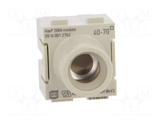 HARTING Han-Modular® Módulo Hembra 200A 1000V 1 PIN HARTING Han-Modular® Módulo Hembra 200A 1000V 1 PIN